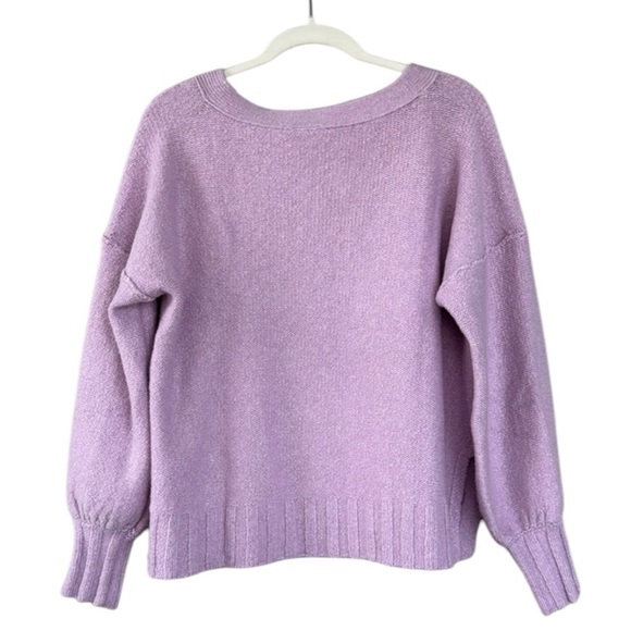 Anthropologie Pilcro Lilac V-Neck Oversized Sweater Size Small - Picture 2 of 9